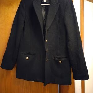 Talbots Black Blazer with Gold Buttons